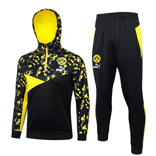 Felpa Cappuccio Borussia Dortmund 24/25 Giallo Nero